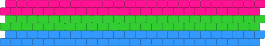 Poly sexual cuff - green, light blue, pink