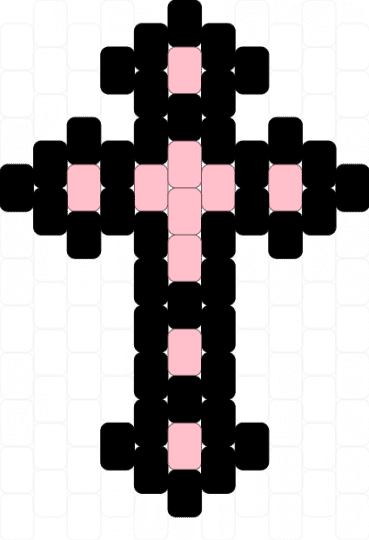 Pink Cross ✝️💕🖤 - black, christian, cute, emo, god, goth, jesus, jesus loves you, pink