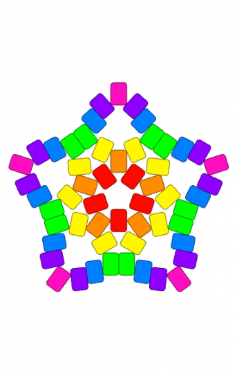 Big Rainbow Star - blue, green, purple, rainbow, star, yellow