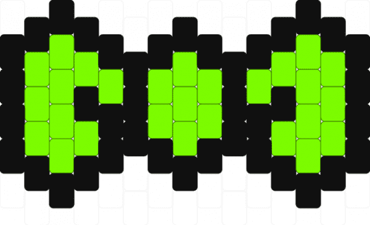 Dandy’s World Vee Bow 🎤💚📺 - black,green,vee,bow,charm,dandys world,cute