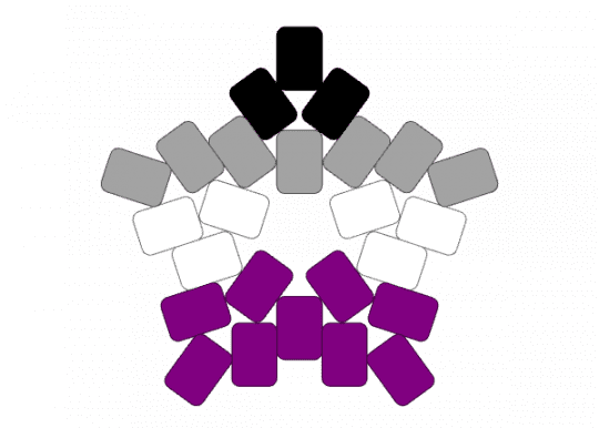 Asexual Pride LGBTQ Star - asexual, gray, lgbtq, pink, pride, star
