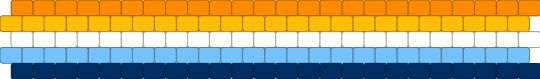 Aroace Pride Cuff - blue, light blue, orange, yellow