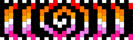 Lesbian Swirl Cuff ❤️🧡🤍🩷 (Remix) - black,orange,pink,pride,lesbian,swirl,gay,wlw,cuff