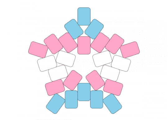 Transgender Star - light blue, pink, star, trans