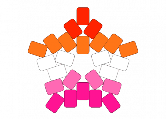 Lesbian Star - lesbian, orange, pink, star, wlw