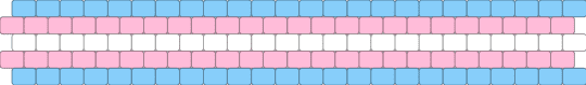 Trans gender cuff - light blue, pink