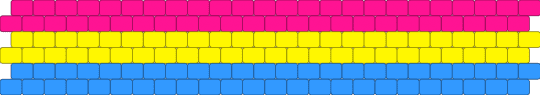 Pansexual cuff - light blue, pink, yellow