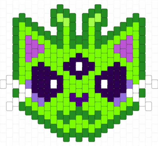 Alien Cat Charm - alien, cat, charm, cute, green, kitty