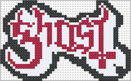 Ghost Logo Patch - red,white