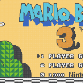 Super Mario Bros 3 (3 of 4) - super mario bros,screen,video game,nintendo,panel,classic,retro,arcade,menu,yellow,blue,green