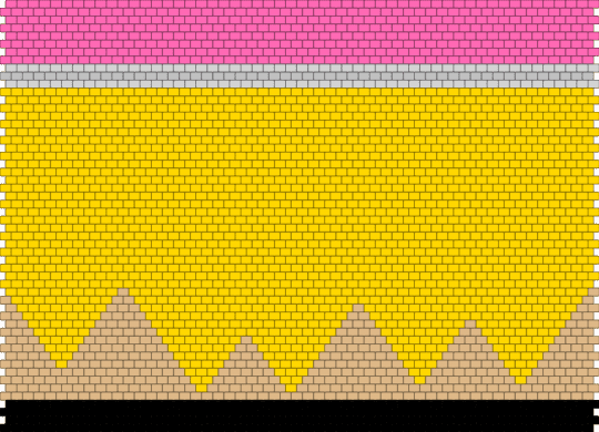 Pencil Tumbler Pattern - yellow