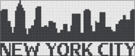 NYC Skyline - new york city,skyline,silhouette,sign,text,black