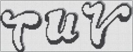 Graffiti Perler Letters TUV - graffiti,alphabet,text,outline,letters,tuv,black