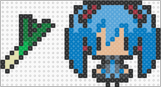 Miku - black,blue,light blue