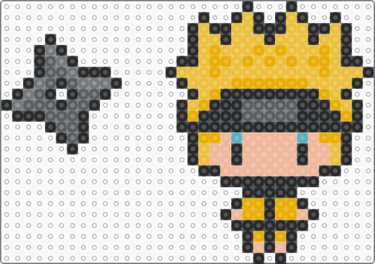 Naruto llavero - black,orange,beige,colorful
