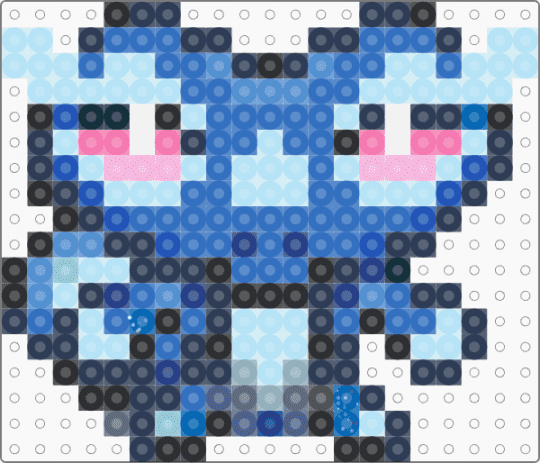 Gecqua pokemon - purple,light blue,blue