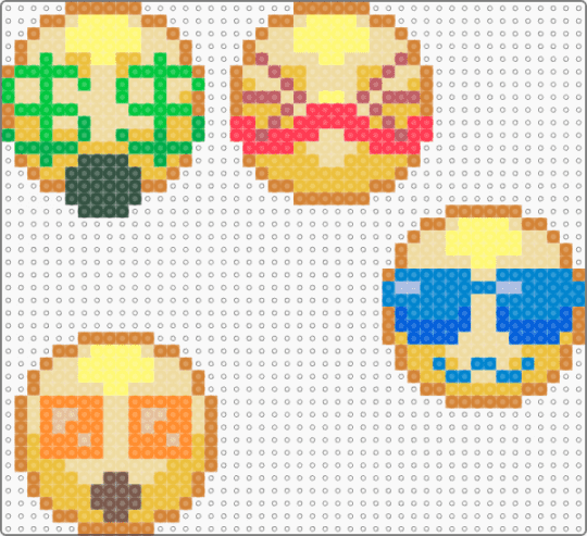 Lil Emojis - orange,yellow,beige