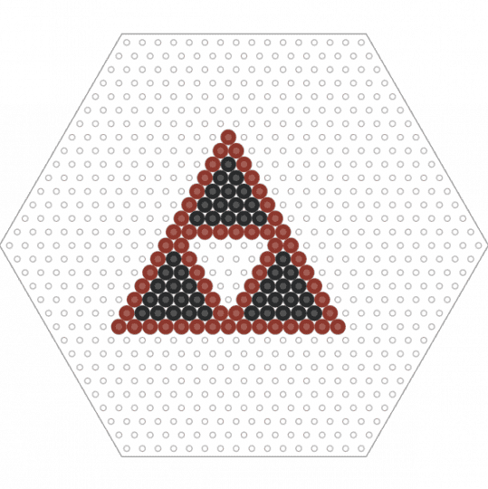 triforce of power >:3 - black, game, perler beads, red, video game, zelda