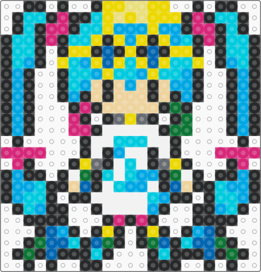 Normal type Miku from Project Voltage - black,yellow,light blue