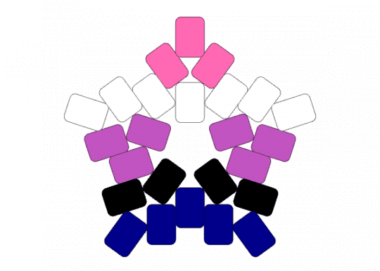Genderfluid star - pink, purple