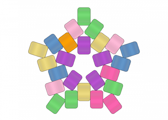 Crystal star (TTYD) - pink, teal