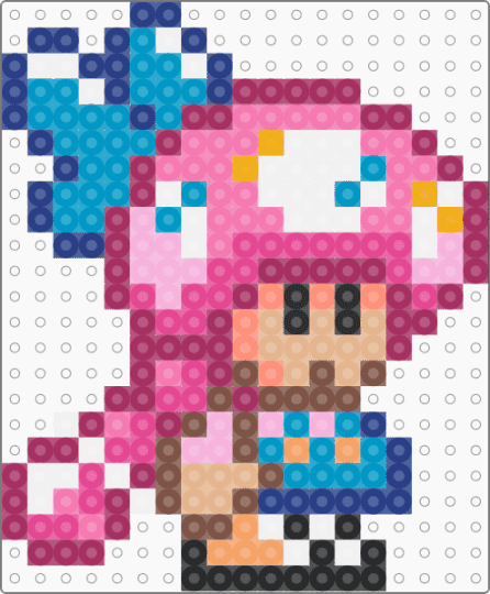 Mario Kart world - Soft server toadette (smw style) - light blue,pink