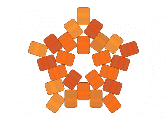Garnet crystal star (TTYD) - orange, red
