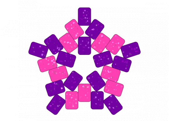 pink and purple glitter spiral star - pink, purple