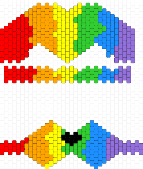 Rainbow Therian Mask! (Without Ears) - orange,green,colorful