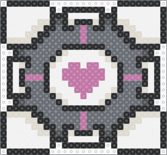 Companion Cube - beige,gray,portal,portal 2