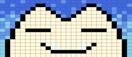Gradientish snorlax - white,blue,light blue,snorlax,gradient,fade,faded,pokemon,cuff,pocket monsters