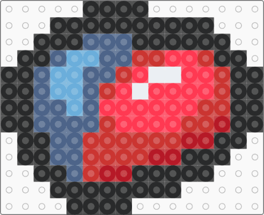 Blended Heart (The Binding of Issac) - red,thebindingofissac,tboi,game,item,heart,blue,half