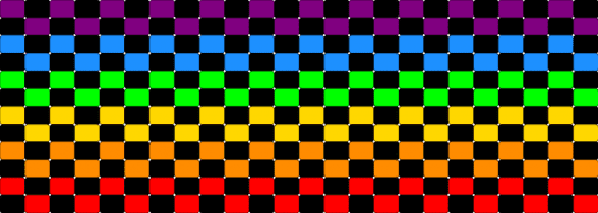 Rainbow checker ladder cuff - 