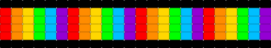 Rainbow ladder cuff (design will also work with horizontal peyote stitch) - orange,green,purple,colorful