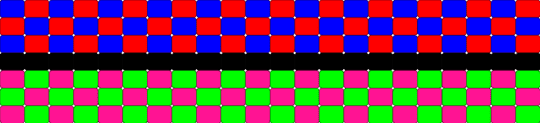 Scene checker cuff - pink,green,purple,red