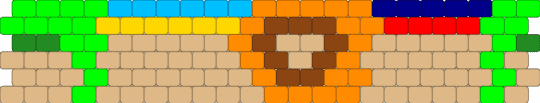South park cuff - beige,orange,green