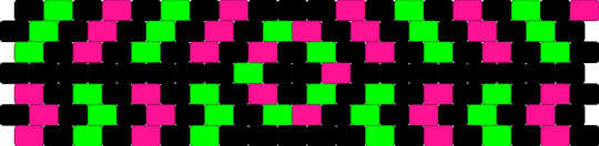 Pink and green scene cuff - pink,green