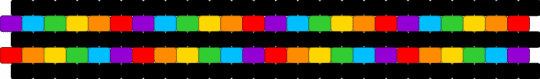Rainbow cuff (odd peyote stitch) - black,orange,green,purple,colorful