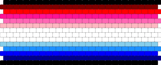 Red/blue gradient cuff - light blue,purple,pink