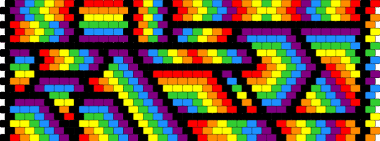 Scene rainbow patterns - yellow,green,light blue,pink