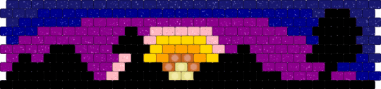 Starry sunset - purple,pink