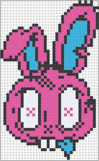 Sippy Bunny pink/blue - sippy,bunny,dj,music,edm,pink