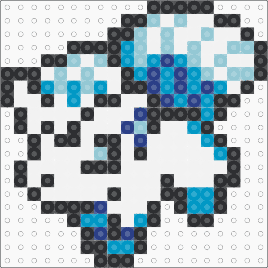 alolan vulpix - white,light blue