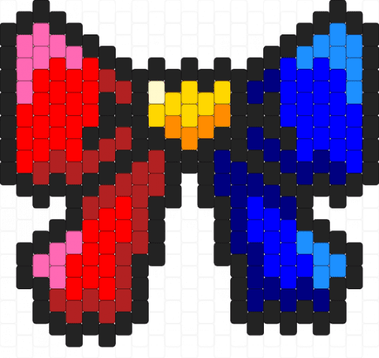Bow - black, purple, red