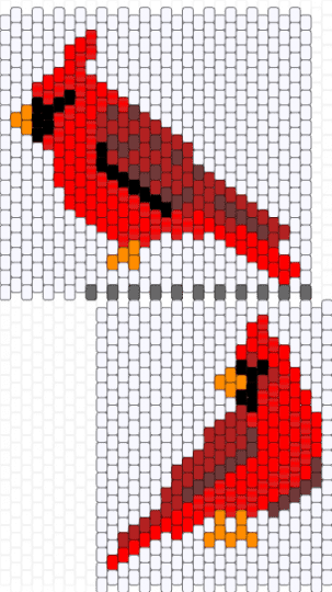 Cardinal - red, white