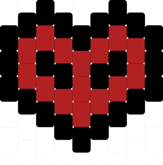 Minecraft Hardcore Heart ❤️ - black,red