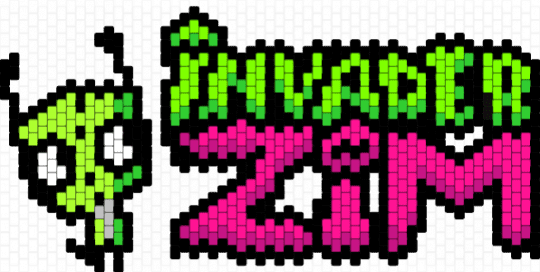 Invader zim yay - black,green,pink