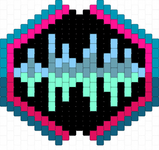 Hatsune Miku Mask Remix - light blue, pink, teal