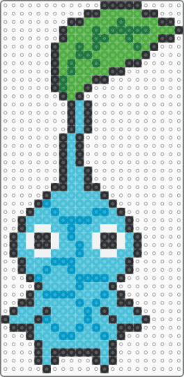 Ice Pikmin - green, light blue, pikmin
