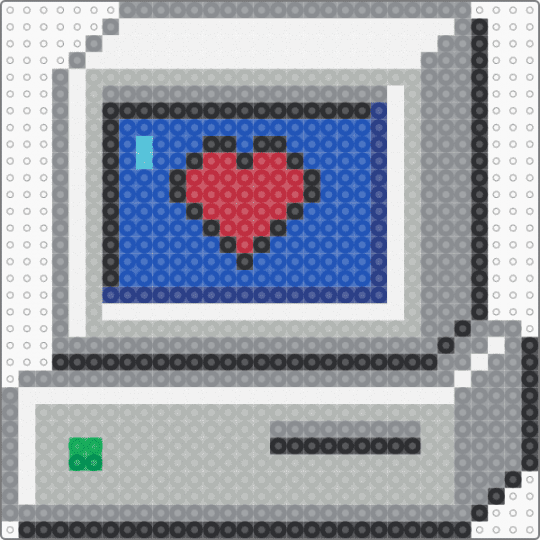 80’s computer ❤️ - gray,beige,blue,computer,love,heart